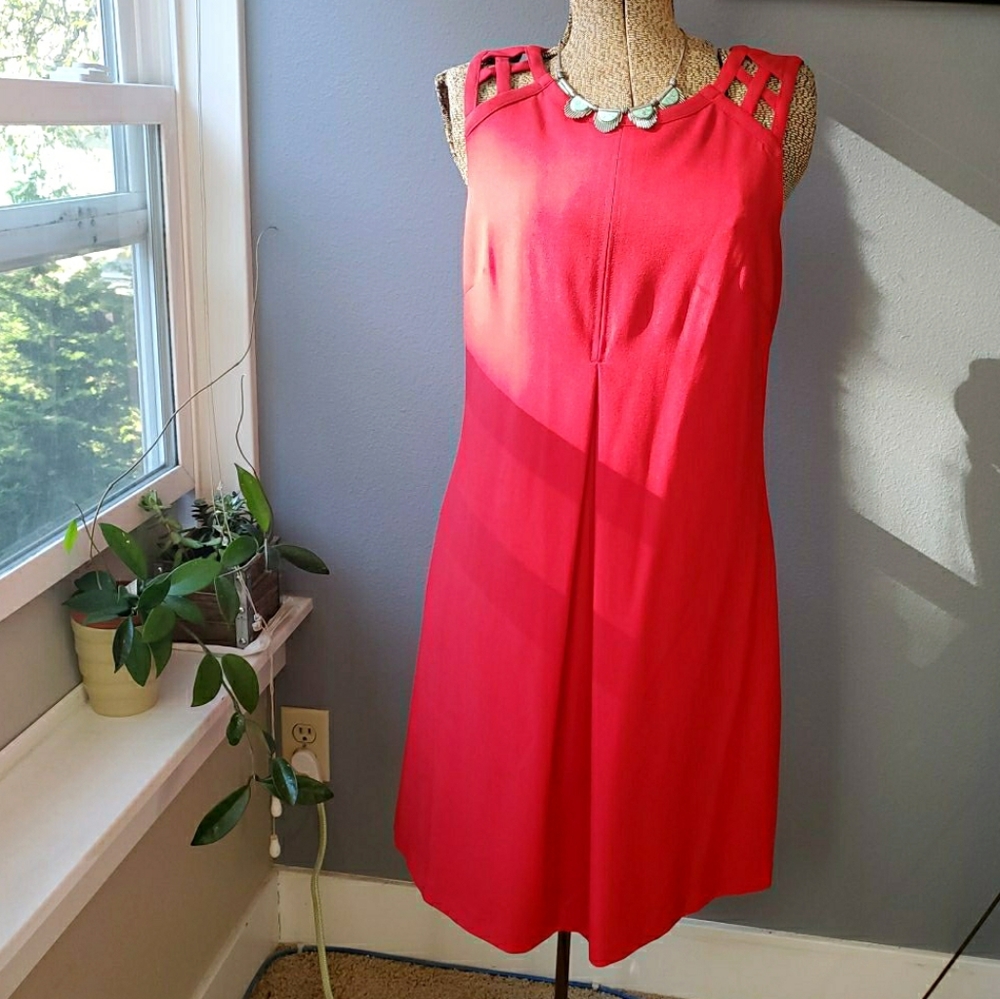 Adriana Papell Red Cocktail Dress | 6